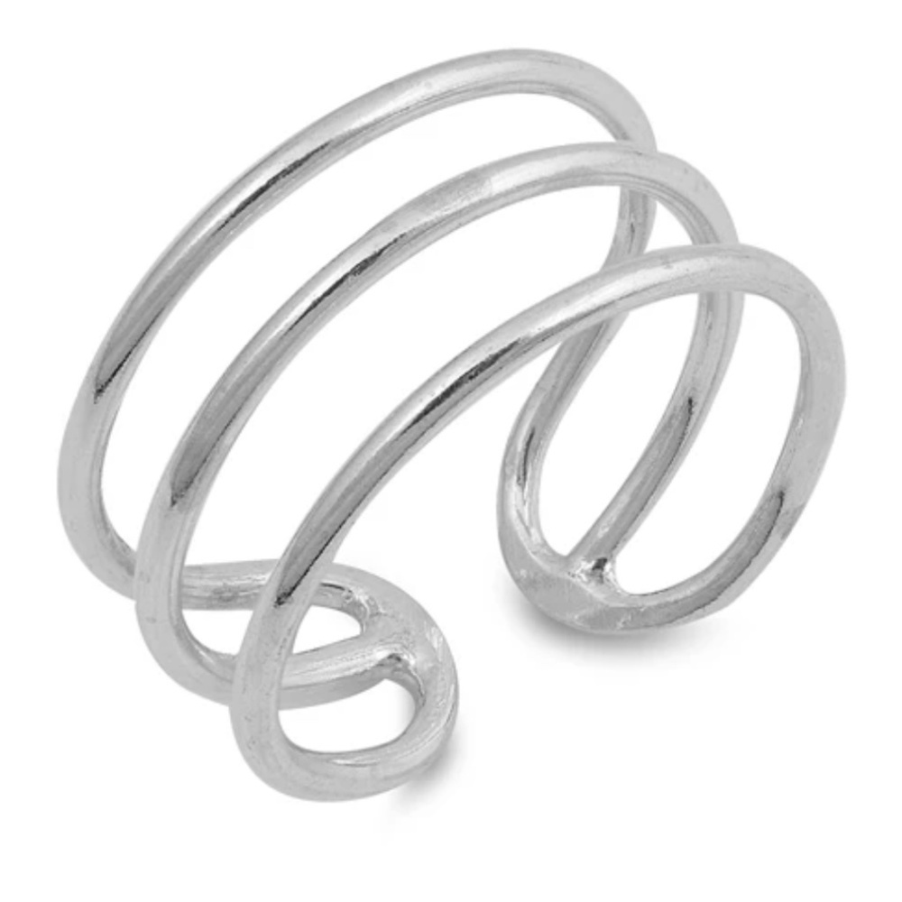 ✨ Sterling Silver Spiral Statement Ring – Size 5
